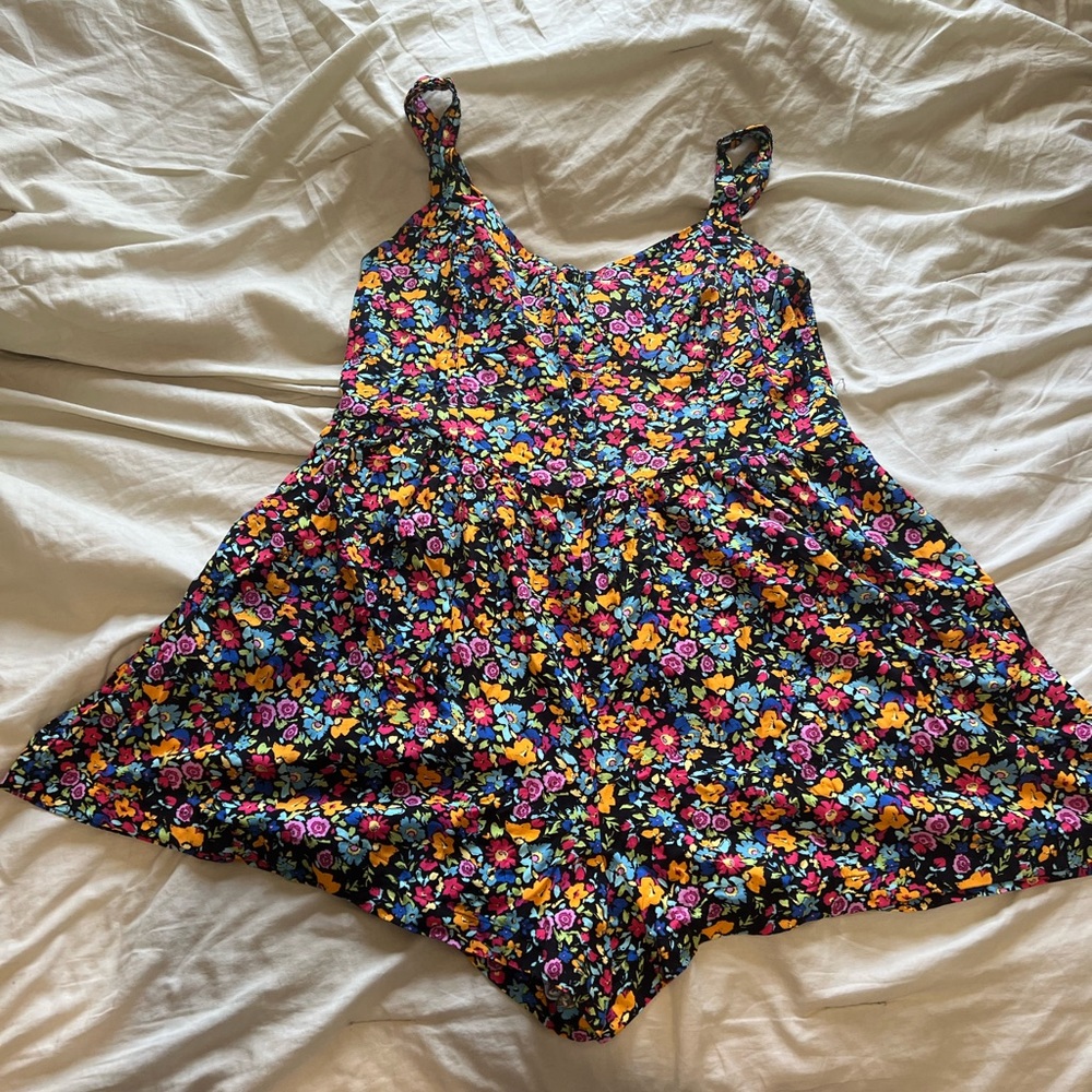 vibrant floral romper